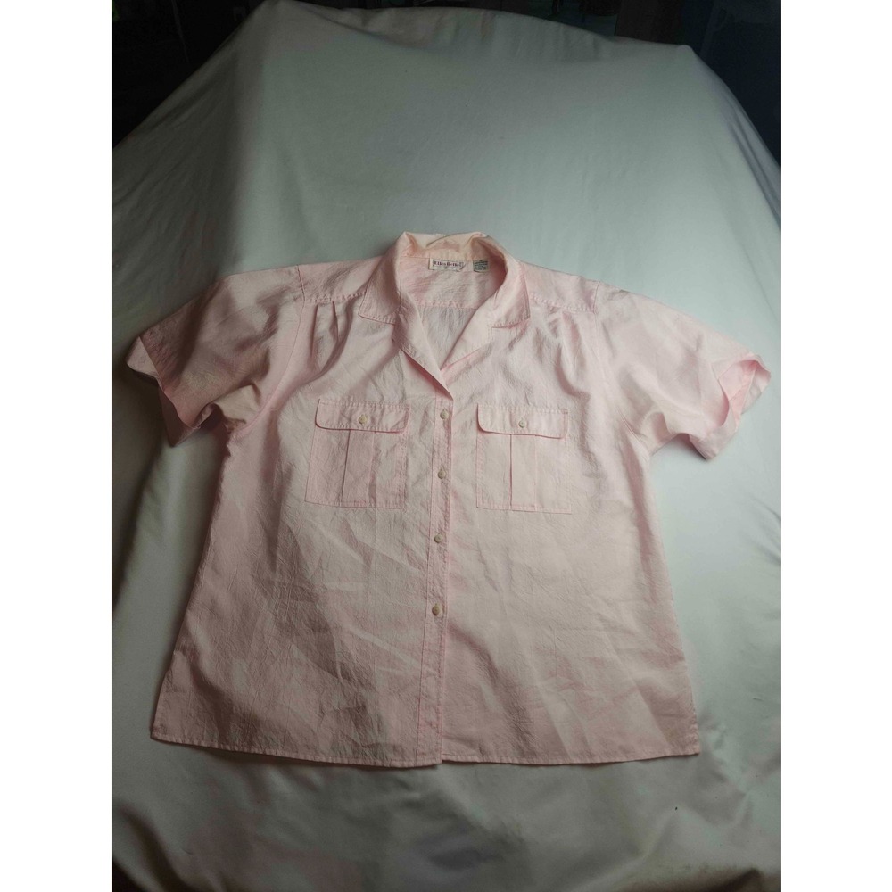 Vintage 80s 90s Elles Belles Blouse Womens 18 Pink Pastel Classic Grandmacore